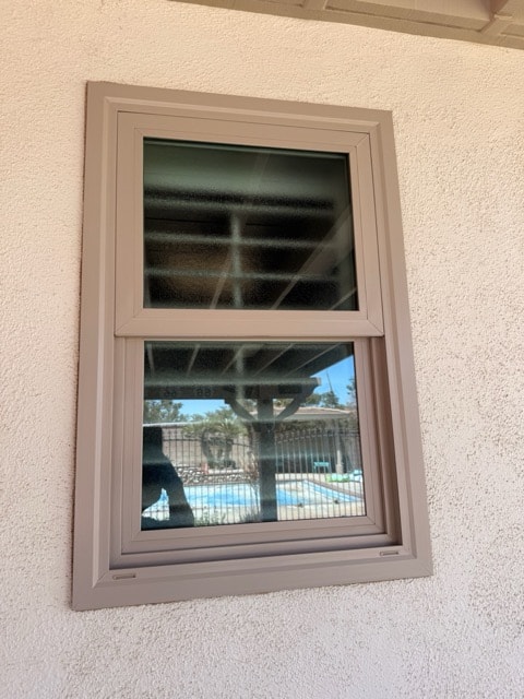 Clean windows with pool view