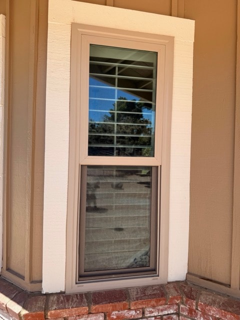 Double-hung window cleaned to a streak-free shine